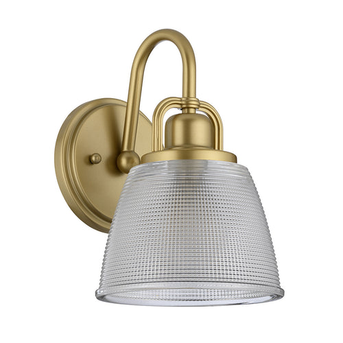 Elstead Dublin 1 lichte wandlamp, geverfd natuurlijk messing, IP44, G9