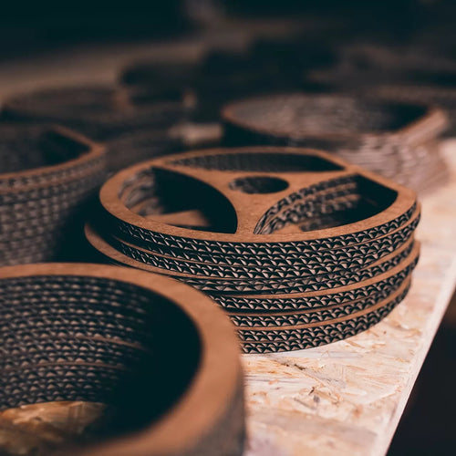 Think Paper hanglamp Skinny - 2 lichts - 21  x 200   cm - bruin - vtwonen shop