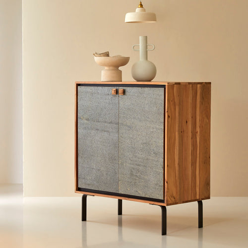 Tikamoon Dressoir bar van acacia 90 cm - Naturel
