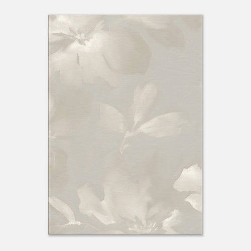 Artfulprints Canvas Soft grey blossoms canvas - 100x150 cm - Grijs