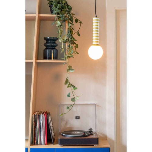 Leitmotiv hanglamp Rayado Retro - geel - Ø12cm