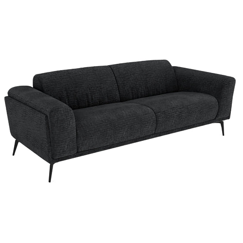 Sia Home - 3-zitsbanken SWANN - Fluweel met structuur - Donker antraciet - 220cm - vtwonen shop