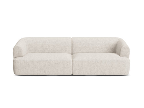 Cosmopolitan Design Modulaire bank Campi 4-zits, structurele stof lichtbeige - 90x255x70cm