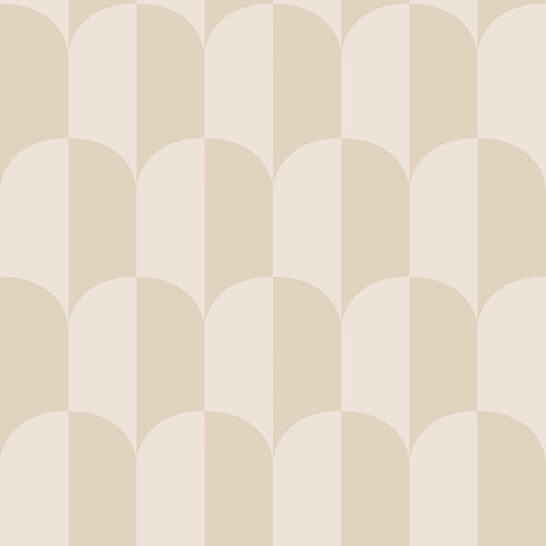ESTAhome behang art deco bogen beige en zandkleurig - 53 cm x 10.05 m - 139985