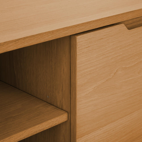 Furnhouse tv-meubel Kerteminde - Natuurlijk eikenhout - MDF, eikenfineer - 45x160x53