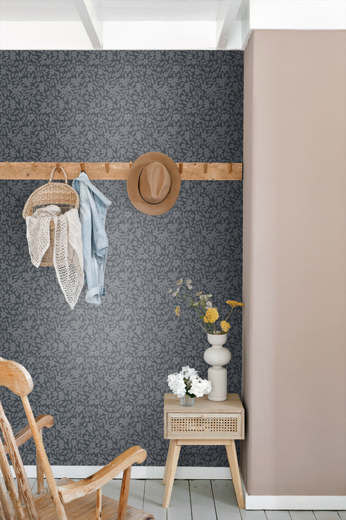 ESTAhome behang bloemetjes donkerblauw - 50 x 900 cm - 131441 - vtwonen shop