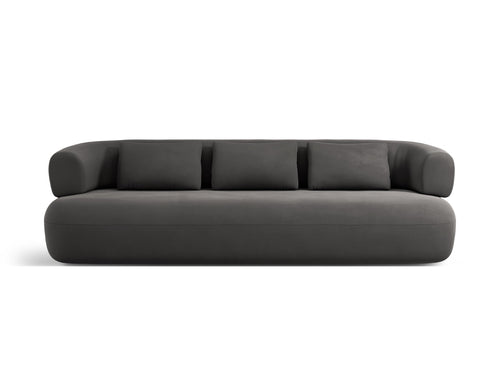 Micadoni Bank Jenny 4-zits, flueel donkergrijs - 90x226x73cm
