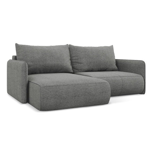 LaMiaSofa hoekbank links Palermo - chenille stof - olifant - 207x148x86