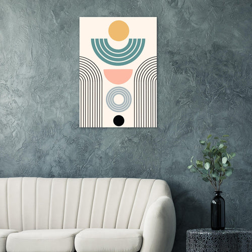 Artfulprints Poster Boho – Modern sunrise   - 70x100 cm - Meerkleurig