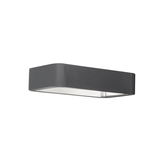 Merano Henderson 2-lichts buiten up-down wandlamp donkergrijs aluminium glas LED 2x6W 1150Lm 3000K IP54 2-zijdig licht