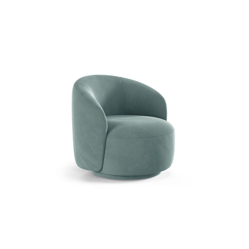 Cosmopolitan Design - Draaistoel Savona flueel lichtblauw - 83x86x76.5cm