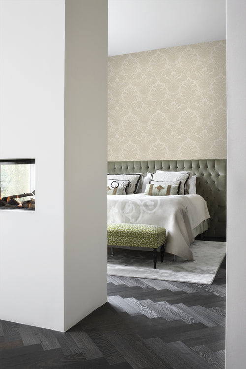 Origin Wallcoverings behang ornamenten donker beige - 53 cm x 10,05 m - 347038 - vtwonen shop