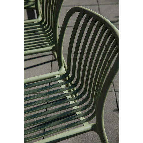 Housecraft Living Mante Tuinstoelen Kunststof Groen - Set van 4