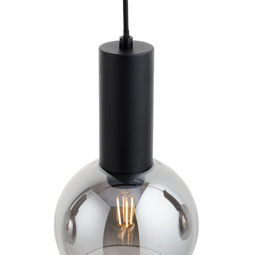 Lighto | Art deco hanglamp zwart met smoke glas 4-lichts | Juna - vtwonen shop