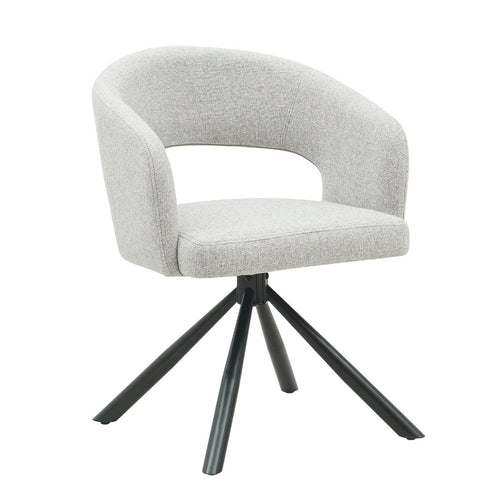 DÉJA Living Eetkamerstoel Elle - Greige Stof - Zithoogte 48cm - Set van 2