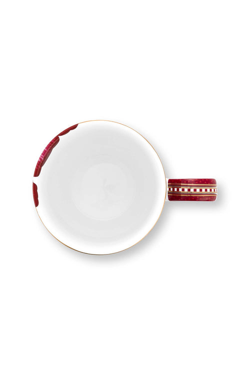 Pip Studio - Blooming Tales Fantasy Dark Red - Set van 2 Mokken Large - Koffiekopjes - 365ml