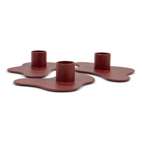 Spinder Design kandelaar Melt - Burgundy - set van 3 - vtwonen shop