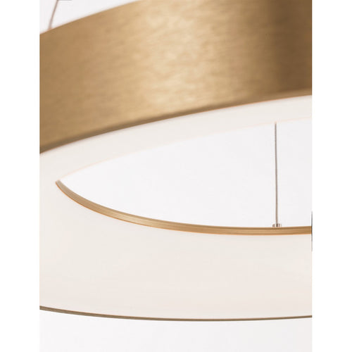 Merano Bancroft 60cm geïntegreerde LED hanglamp plafond geborsteld goud aluminium LED 50W 3250Lm 3000K