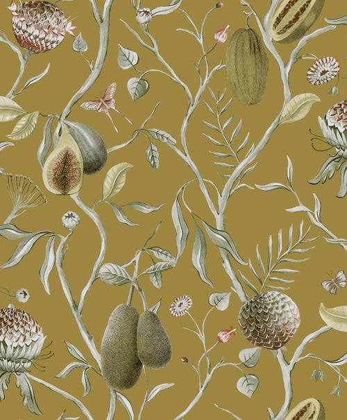 Masureel behang bosrijk landschap geel - 53 cm x 10.05 m - 630098 - vtwonen shop