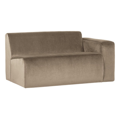 WOOOD 1,5-zits bank arm rechts Mojo Base - Velvet - Khaki - 74x145x97