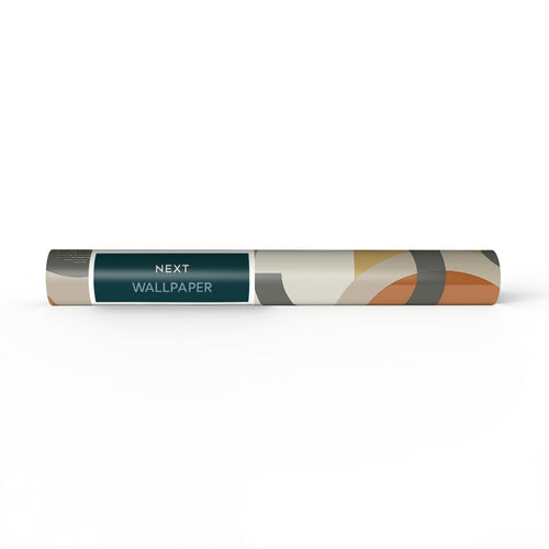 Next vliesbehang Retro Shapes Geo oranje 10mx52cm