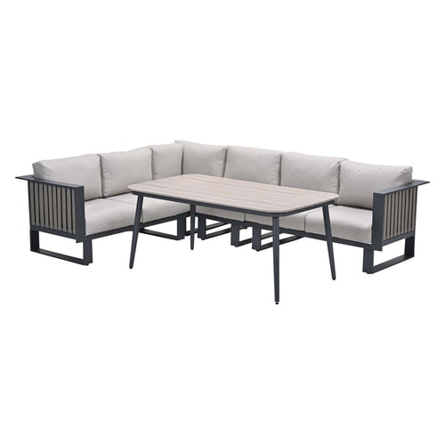 Garden Impressions lounge dining set Gabon - Lagan taupe - 5-delig