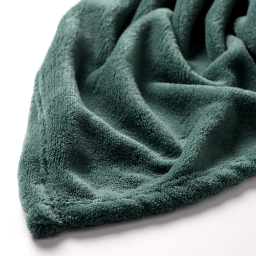 VOORDEELSET - 3-delig - Zaya & Harvey - 2 sierkussens 45x45 cm - 1 plaid 150x200 cm - groen