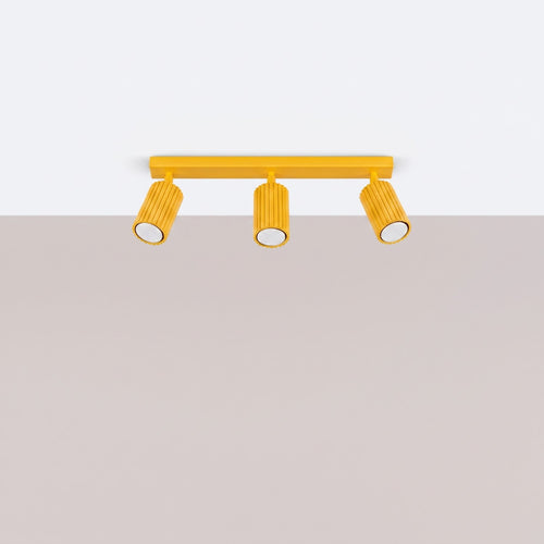 Sollux Lighting Plafondlamp KARBON 3L geel - 45x6,5x16,5cm