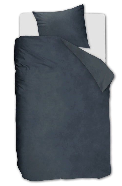 Ambiante Dekbedovertrek Velvety - 140 x 200/220 cm - Blauw