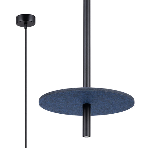 Sollux Lighting Hanglamp FELTRO 1 zwart/navy - 30x30x126cm