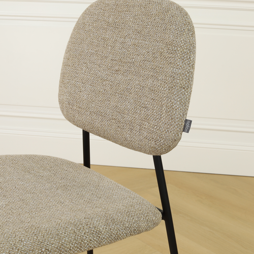 Nolon Jasmijn Eetkamerstoel Taupe Melange - Zwart - vtwonen shop