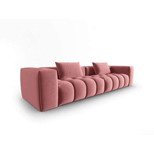Cosmopolitan Design - Modulaire bank Verona 5-zits, flueel flamingo - 85x290x70cm