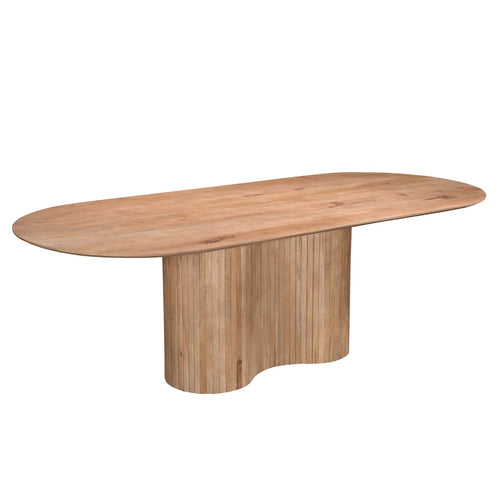 Giga Meubel Eettafel Ava - Naturel Mangohout - 240x100x77cm - vtwonen shop
