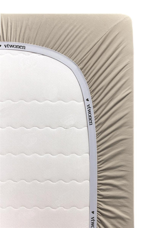 Vtwonen Katoen - Hoeslaken - 90x200 - Zand - vtwonen shop