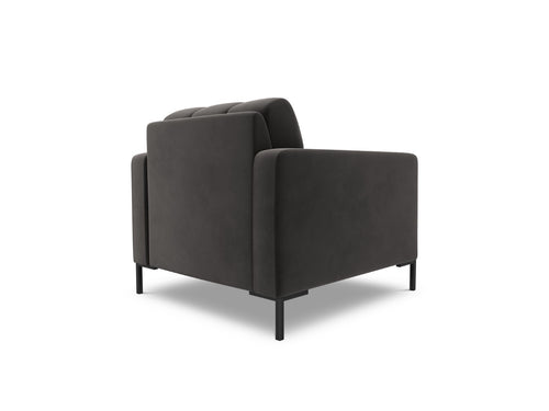 Cosmopolitan Design Fauteuil Bali flueel, donkergrijs - 96x87x75cm