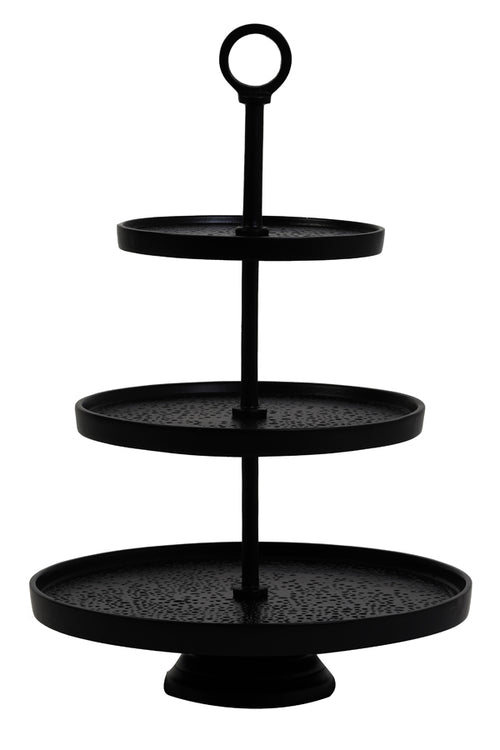 Light & Living etagere LUTEK - Ø32x48cm - zwart