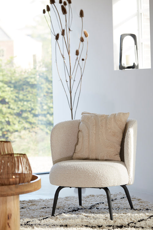 Light & Living zitmeubel Dieyda - bruin - 68x67x72 cm