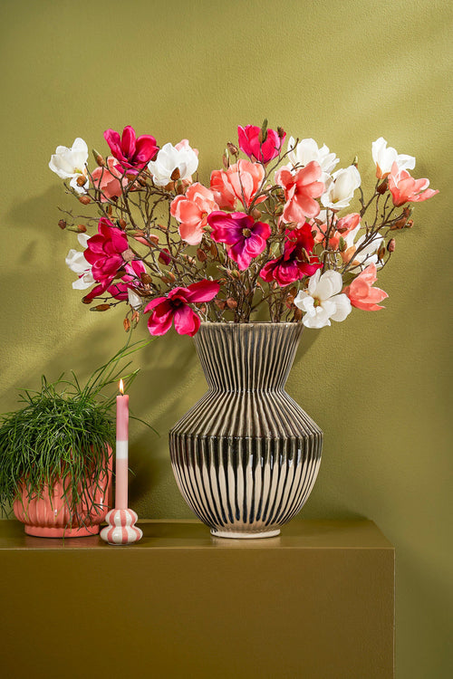 Mica Decorations Magnolia Kunstbloem - H88 cm - Wit - vtwonen shop