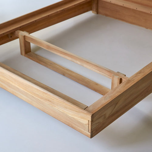 Tikamoon Flat - Bed in massief teak 160 x 200 cm - Naturel - vtwonen shop