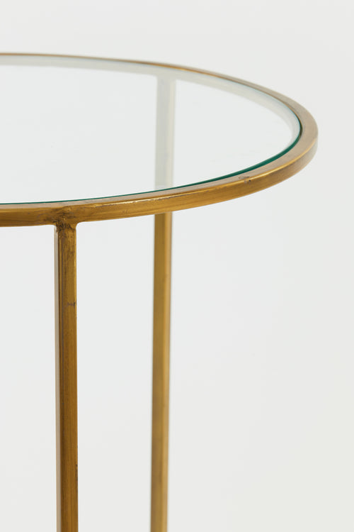 Light & Living bijzettafel DUARTE - Ø50x52cm - goud - Set van 2