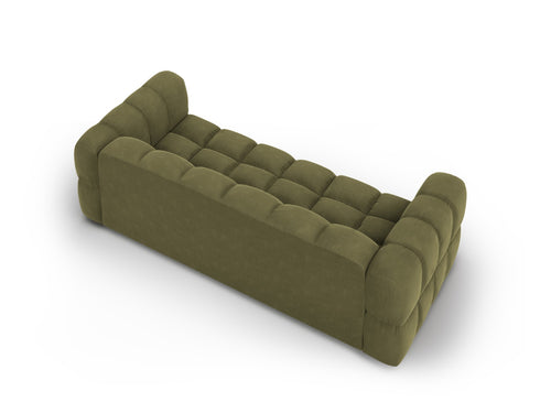 Cosmopolitan Design Modulaire bank Sky 4-zits, flueel, lichtgroen - 102x244x70cm