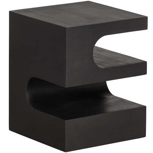 WOOOD bijzettafel Toma - Mangohout - Zwart - 50x40x40 - vtwonen shop