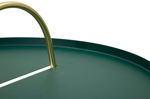 Mauro Ferretti bijzettafel - 45x59 cm - groen/goud