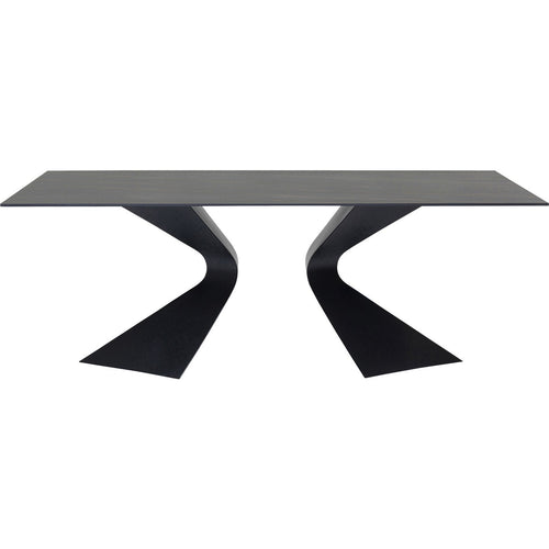 Kare Design Eettafel Gloria 200x100cm keramiek zwart