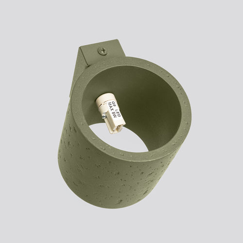 Sollux Lighting Wandlamp ORBIS beton olijfgroen - 10x12x10cm