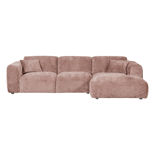 WOOOD chaise longue bank rechts Cloud - Chenille - Taupe - 80x280x165
