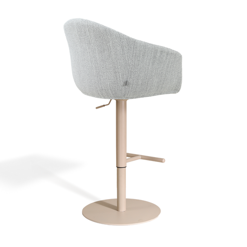 Nolon Niva-Otis tulp barkruk grijs melange - verstelbaar - beige poten
