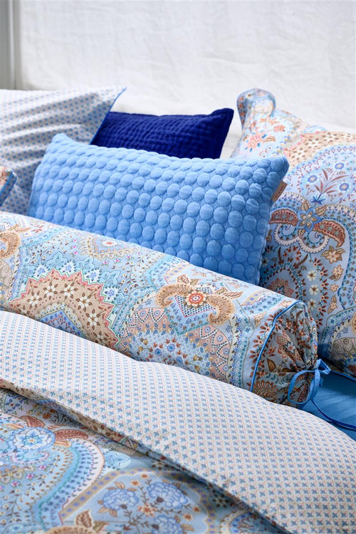Pip Studio decoratiekussen Jabali Flower Roll - 22x70 cm - blauw