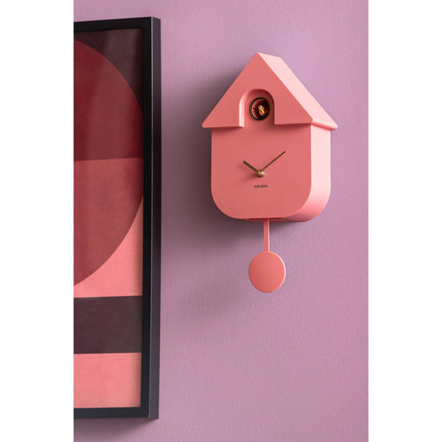 Karlsson wandklok Modern Cuckoo Oro - roze - 21.5x8.5x41cm