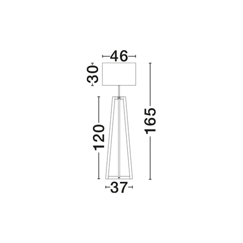 Nova Luce ARTIS Statief vloerlamp grijs, zwart E27 1x12W